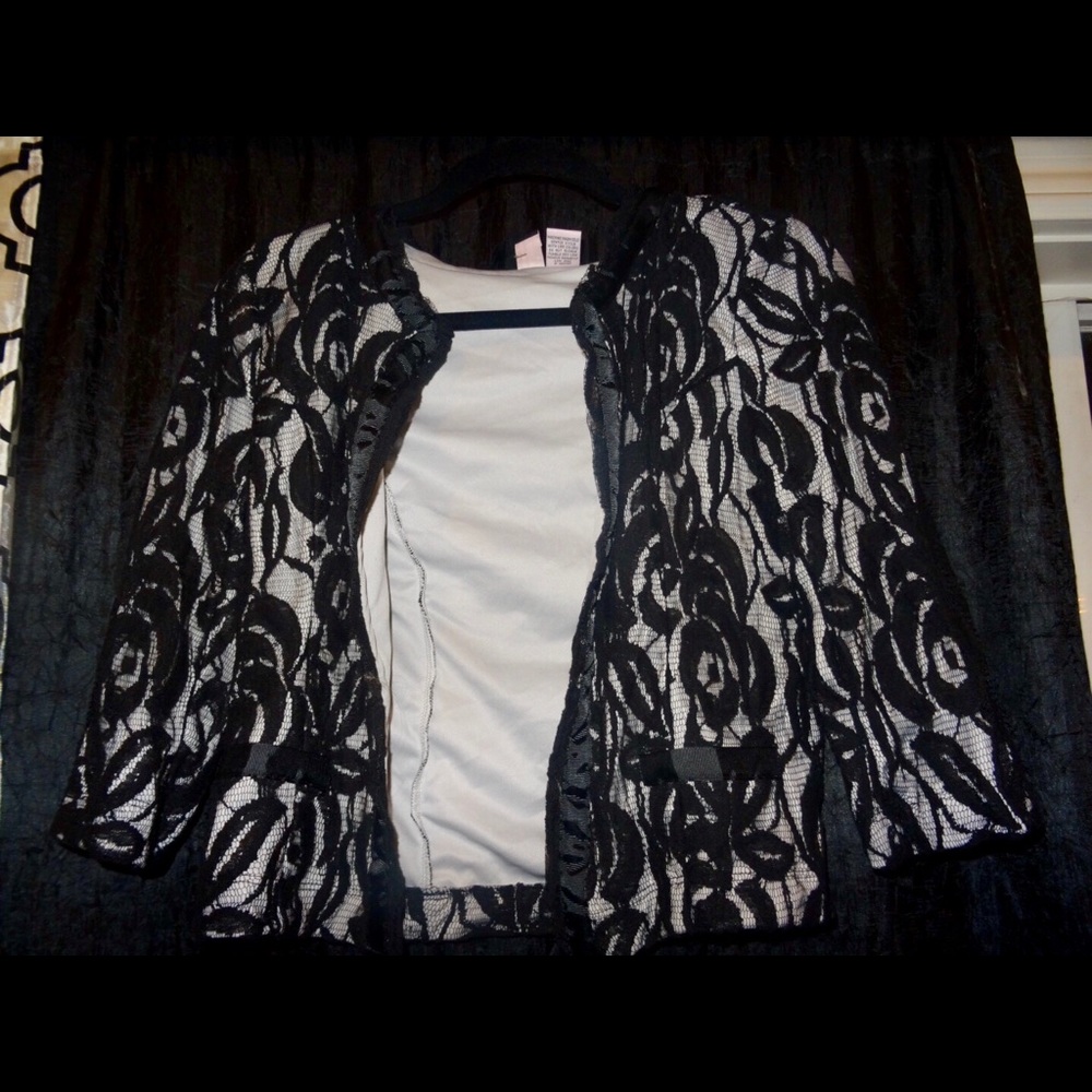 Love On A Hanger Black Rose Lace Jacket